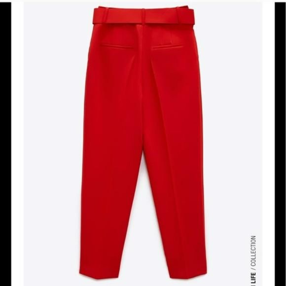 NWT ZARA 2 PIECE LAPELLESS BLAZER + PANTS CORAL S/M - Picture 11 of 11